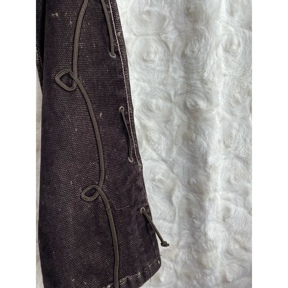 NWT BISCOTE Paris Brown Flock jeans embellished with cording size EU42/US 10 - Picture 4 of 10